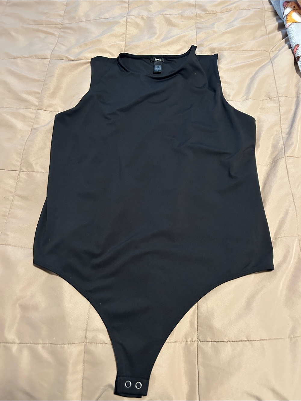 Express Black Crewneck Sleeveless Bodysuit